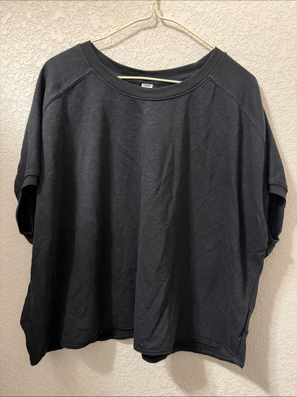 Old Navy Black Oversized Crewneck Sweatshirt